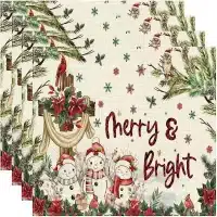 4 Sets de table Noël