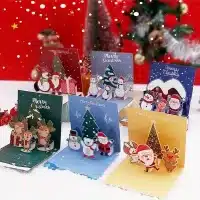 Ensemble de Noël de 6 cartes de vœux