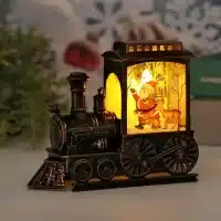 Veilleuses LED Vintage Portable Train lampe de nuit alimenté par batterie extérieur de Noël