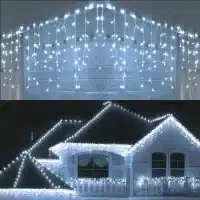 Guirlande Lumineuse à LED pour Décoration de Noël, Rideau Glaçon, 0.7m