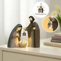 Ornement de scène de nativité de noël 2 pièces