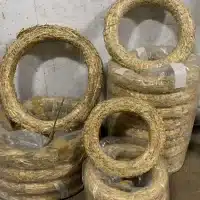 Couronne de paille naturelle 30cm 35cm de Noël