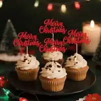 24 pièces Joyeux Noël décoration de gâteau de Noël