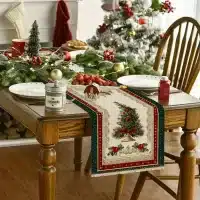 Chemin de table de Noël vintage