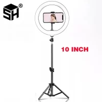SH 10 inch LED Photography Lighting Ring Light No & With Tripod Selfie Fill Lamp USB Charge Dimmable For Youtube Photo Studio